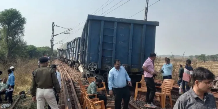 Major Freight Train Derails Near Rajkharasawan Station, Southeast Railway; No Casualties Reported, Recovery Efforts Underway to Restore Service Soon.