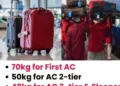 Indian Railways Sets New Baggage Limits: 70kg for AC First Class, Strict Rules Enforced at Major Stations