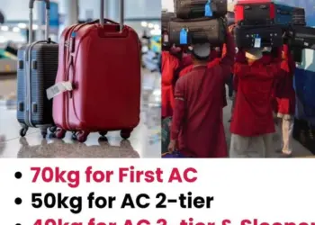 Indian Railways Sets New Baggage Limits: 70kg for AC First Class, Strict Rules Enforced at Major Stations
